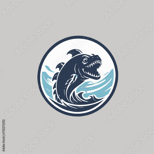 Sea Monster Logo Design EPS format Very Cool © ZULVIDA