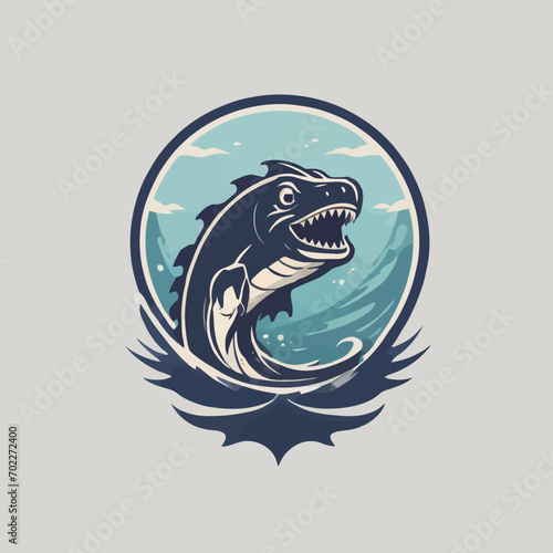 Sea Monster Logo Design EPS format Very Cool