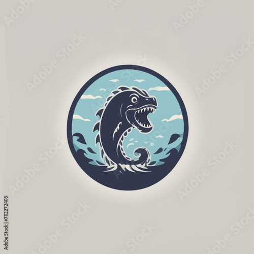 Sea Monster Logo Design EPS format Very Cool