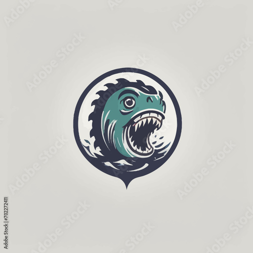Sea Monster Logo Design EPS format Very Cool