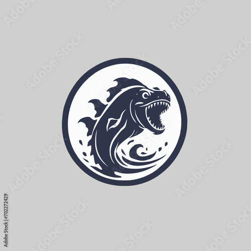 Sea Monster Logo Design EPS format Very Cool
