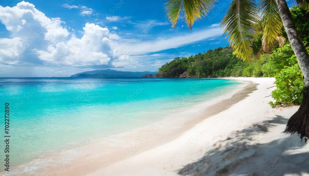 Paradise islands with clear water and clean sand on the beach.