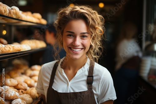 Small business owner, restaurant, barista, cafe, entrepreneur, and seller concept. ai generative