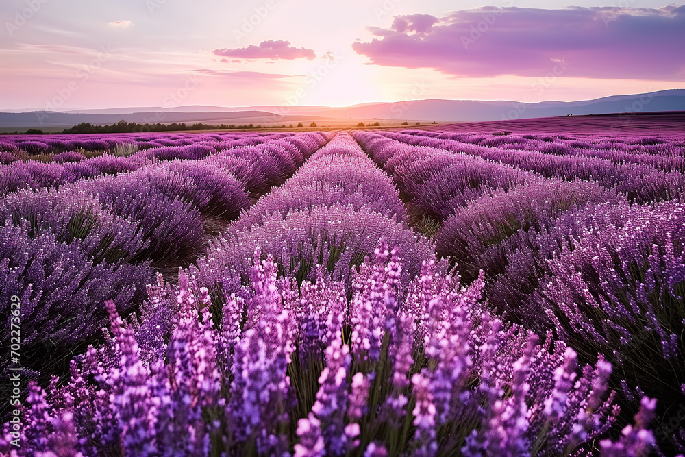 Fototapeta premium Blooming lavender field