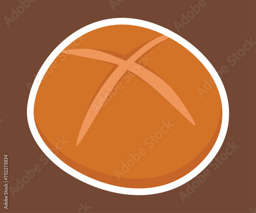 Bread and bakery vector design art. Cute icon of kinds of fresh tasty bread 