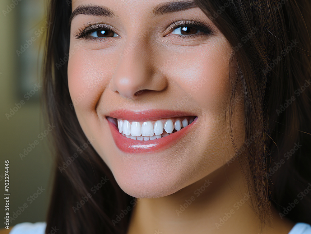 A young girl with a beautiful smile. Beautiful straight white teeth, veneers. A young girl with a beautiful smile. Beautiful straight white teeth, veneers.