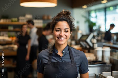 Small business owner, restaurant, barista, cafe, entrepreneur, and seller concept. ai generative photo