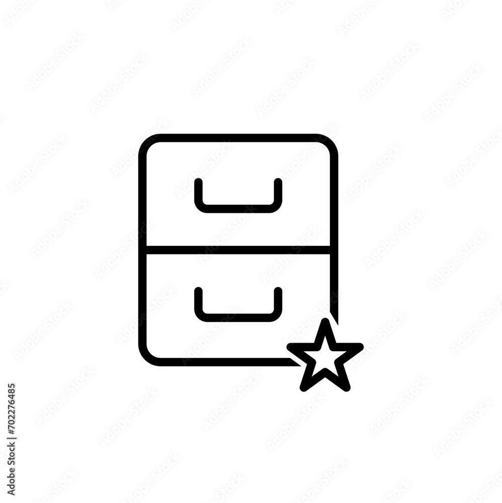 Vector Archive Line Icon Vector Archive Line Icon