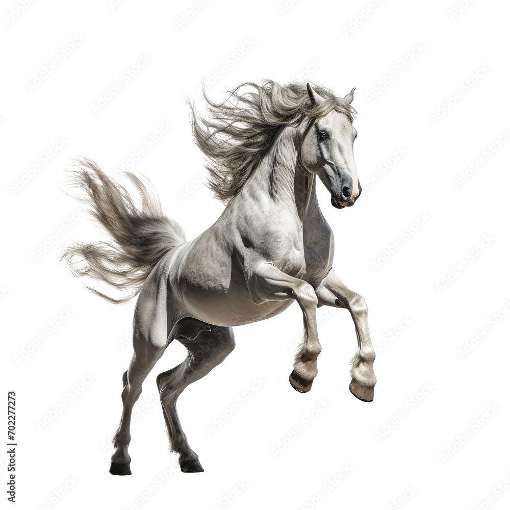 white horse isolated. white horse isolated.