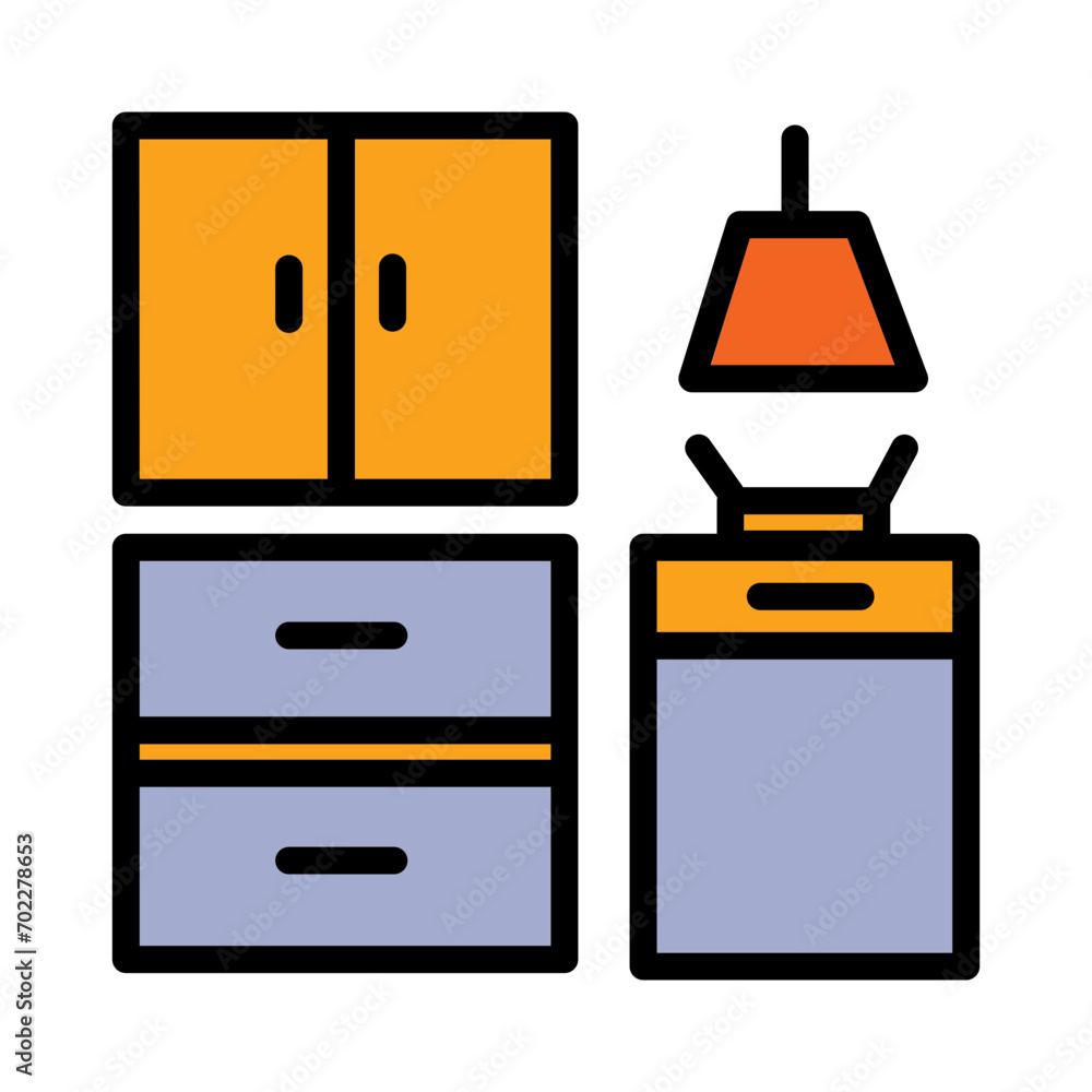 Kitchen Set Tool Filled Outline Icon Kitchen Set Tool Filled Outline Icon