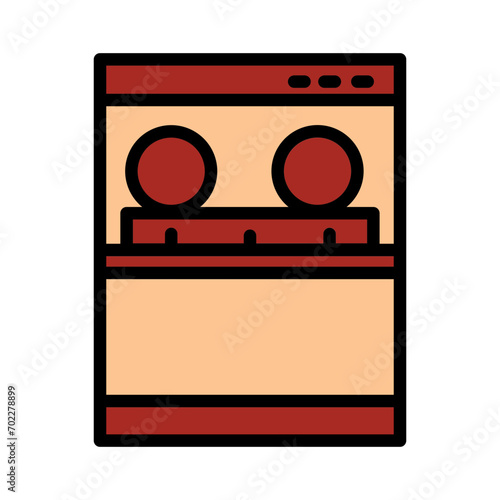 Dish Washer Tool Filled Outline Icon