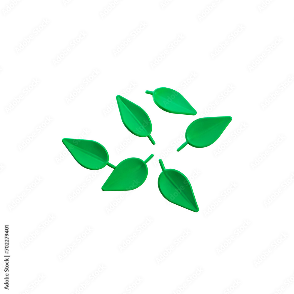 Fototapeta premium green leaves isolated on white background