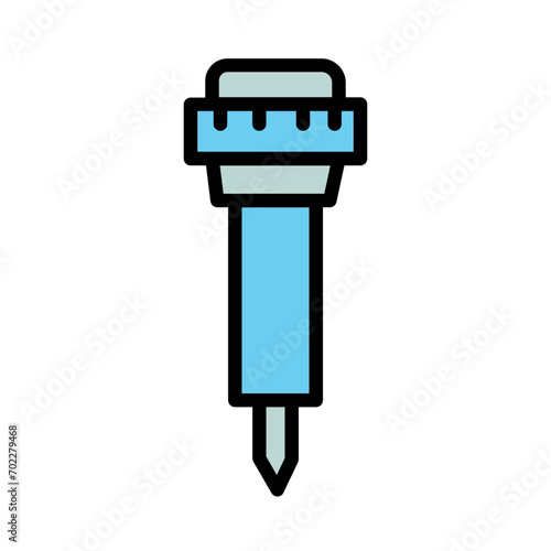 Laboratory Tube Blood Filled Outline Icon