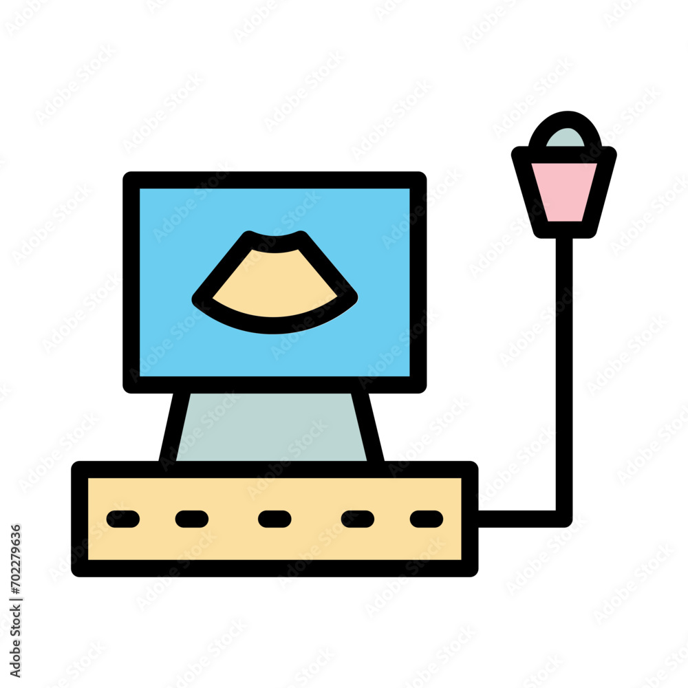 Ultrasound Machine Tool Filled Outline Icon Ultrasound Machine Tool Filled Outline Icon