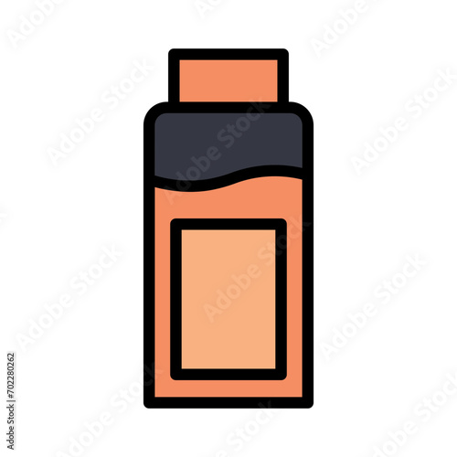 Bottle Drink Plastic Filled Outline Icon