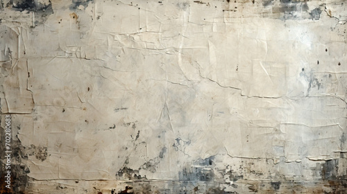 Crumpled White Paper Texture with a Distressed, Textured Background, Evoking a Raw and Weathered Feel © Lila Patel