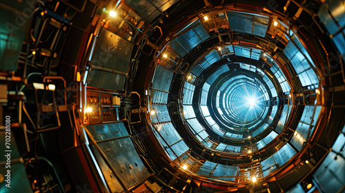 A graphic representation of the hadron collider photo