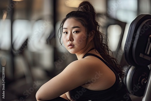 Embracing Strength and Confidence: Plus Size Women Redefining Fitness at the Gym with Determination, Diversity, and Self-Love, a positive narrative of individuals embracing their bodies 