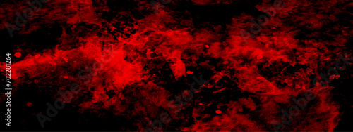 Abstract red background with black grunge background texture in modern art design. Dark grunge red texture concrete. Dark grunge red concrete. Dark Red horror scary background. grunge horror texture.