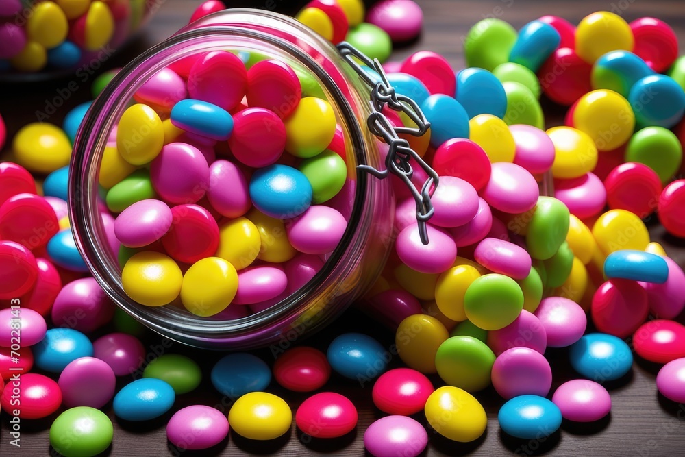 colorful candy in a glass bowl colorful candy in a glass bowl