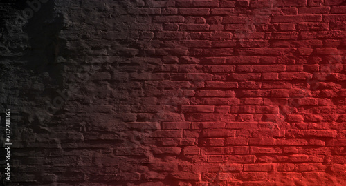 Red and black brick wall backgrounds, brick room, interior textured, wall background. 