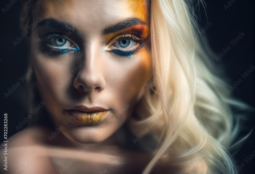 Arte del Trucco- Rituali di Bellezza Esplorati in un Ritratto Dettagliato, Alta Risoluzione Arte del Trucco- Rituali di Bellezza Esplorati in un Ritratto Dettagliato, Alta Risoluzione