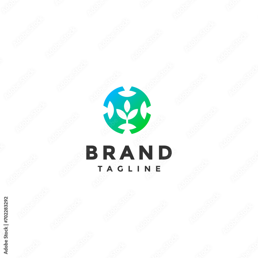 Nature Symbols in Drone Icon Logo Design. Leave Symbol Inside Drone Icon Logo Design. Nature Symbols in Drone Icon Logo Design. Leave Symbol Inside Drone Icon Logo Design.