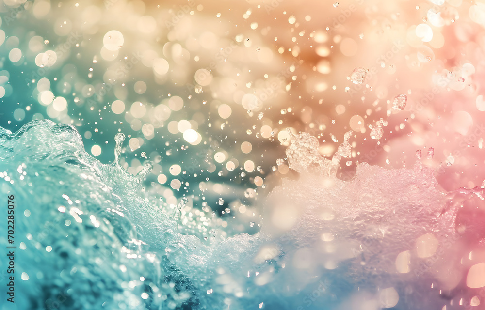 Fototapeta premium Abstract of water splash multicolors.