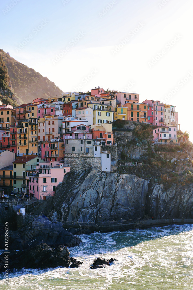 Magnificient view of the town of Manarola, Cinque Terre, Liguria, Italy