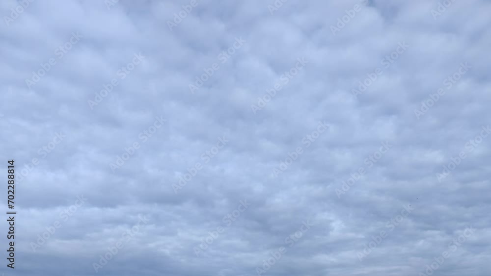 Spherical clouds have joined together and covered the entire sky Spherical clouds have joined together and covered the entire sky