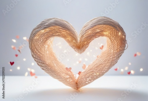 heart with a heart on brigt background photo