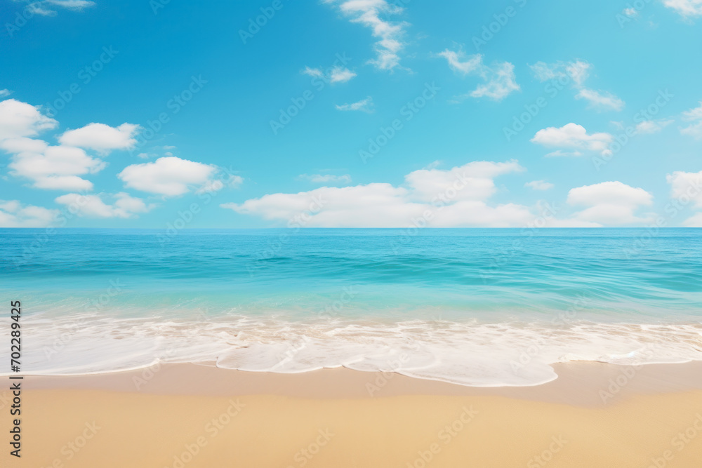 Serenity at a Sandy Beach with Clear Blue Waters.