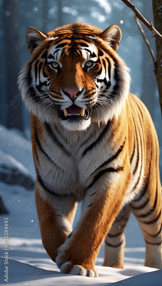 Obraz premium tiger in the snow