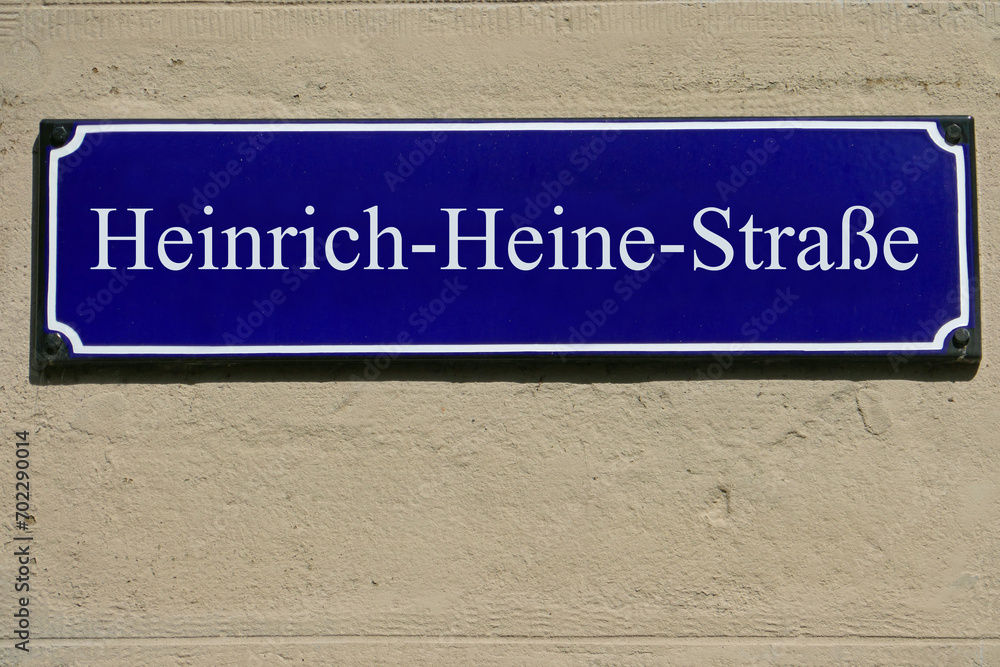 Emailleschild Heinrich-Heine-Straße Emailleschild Heinrich-Heine-Straße