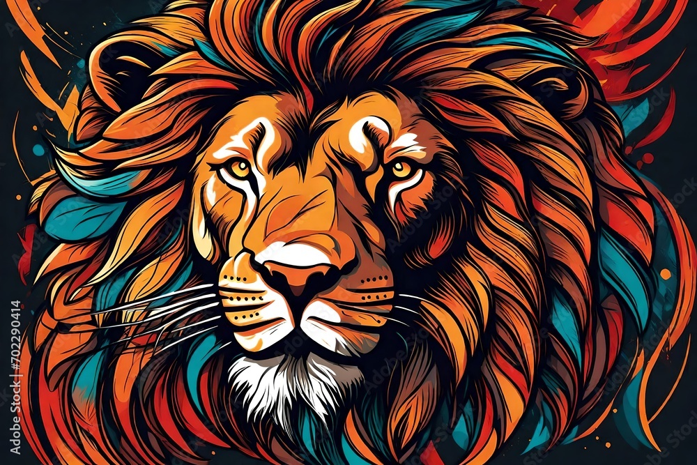 lion vector generated by AI technology