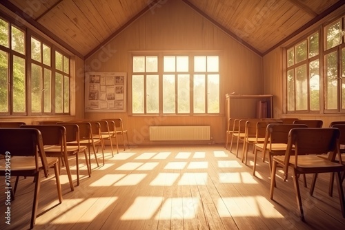 The interior of classroom