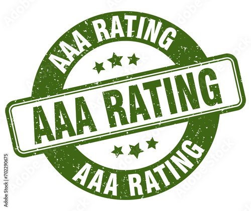 aaa rating stamp. aaa rating label. round grunge sign