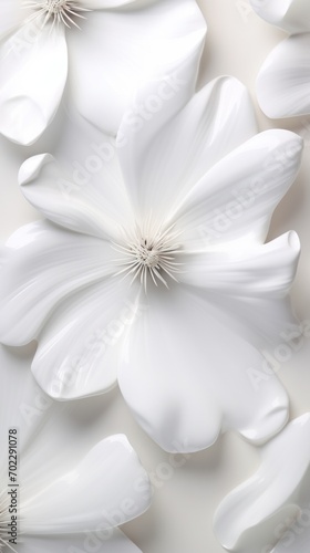 A close up of a bunch of white flowers