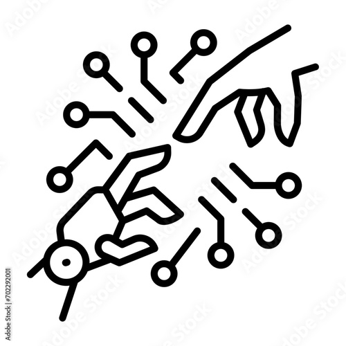 Machines acquiring knowledge through User experience concept, vector line icon design, predictive modeling or adaptive control symbol, artificial intelligence sign, neural circuit stock illustration