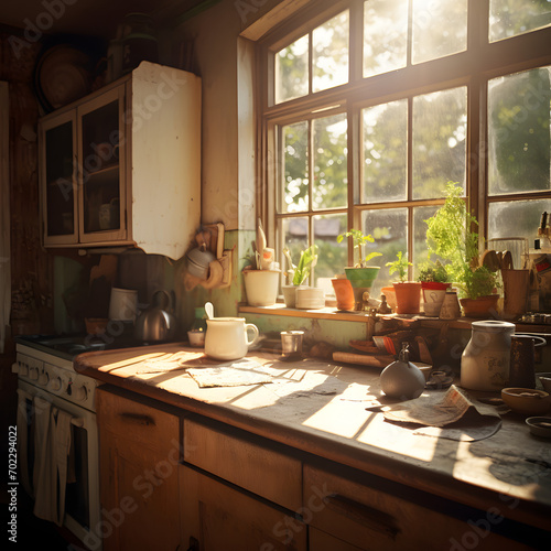 Wallpaper Mural 실내, 휴식, 휴양지, 힐링, 인테리어, 휴양, 자연, 부엌, 노을, Torontodigital.ca