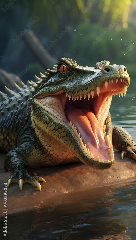 Fototapeta premium close up of an alligator