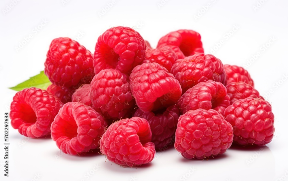 bunch of fresh raspberry isolated on white background bunch of fresh raspberry isolated on white background