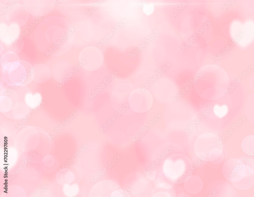 Abstract Soft pastel pink heart background with bokeh light for valentine, love design Abstract Soft pastel pink heart background with bokeh light for valentine, love design