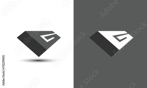 unique DIAMOND letter G this logo has a high level of legibility in various sizes and can be used in various media easily.