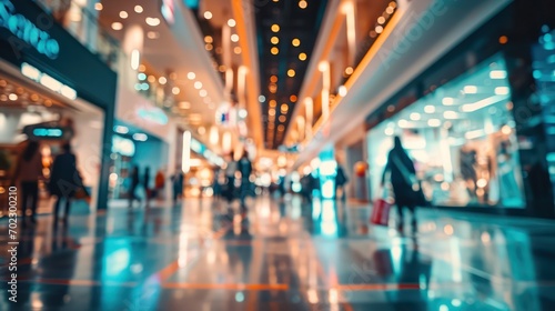 Blurred background of a modern shopping mall