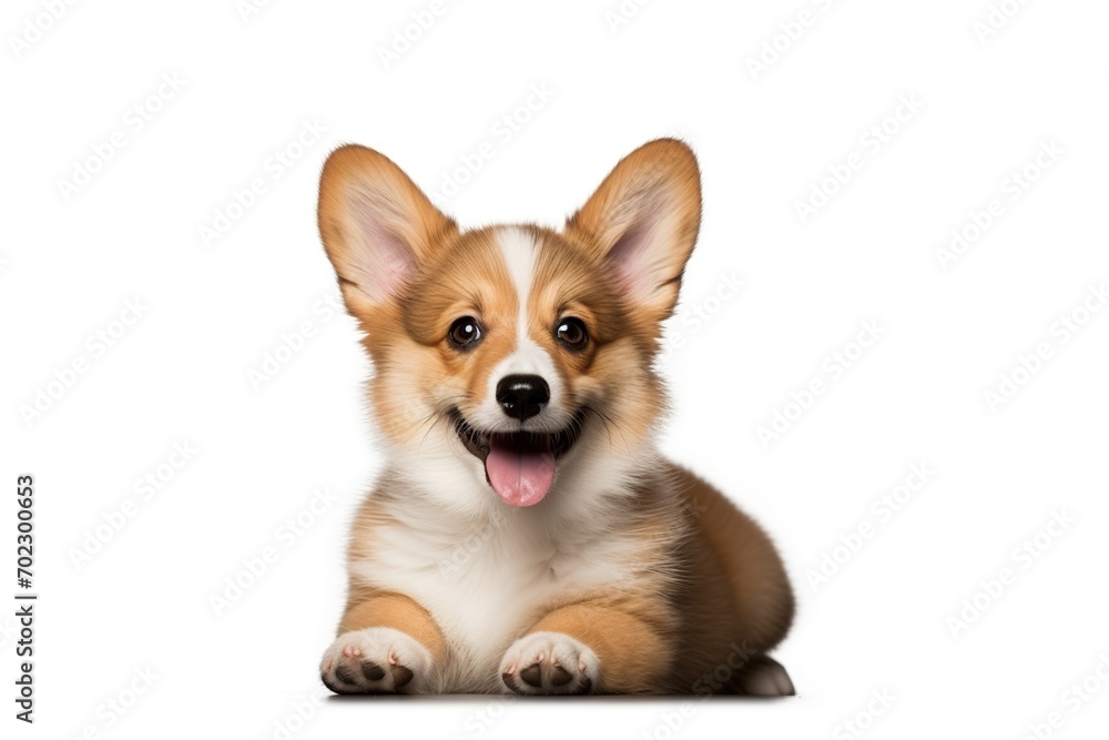cute small puppy corgi dog calmly posing cute small puppy corgi dog calmly posing