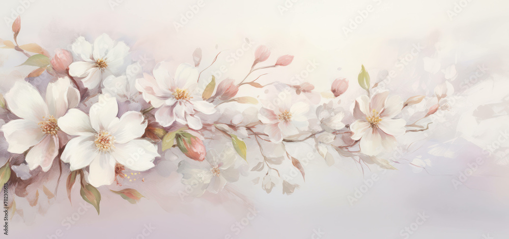 Sakura blooming pink spring blossom floral branch nature cherry background flower petal background