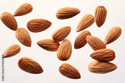 Wallpaper Mural flying almond isolated white background Torontodigital.ca