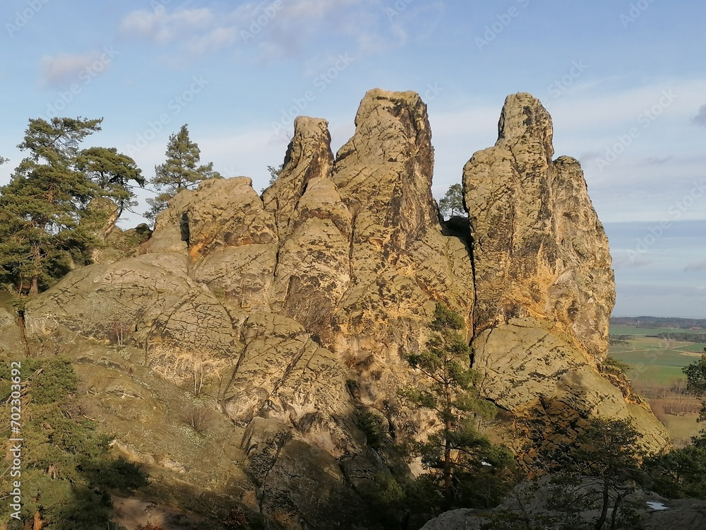 Mystische Felsen der Teufelsmauer im Harz - Timmenrode, Deutschland