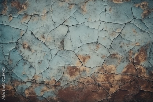 Grunge color texture, blue and brown color, old cracked surface.